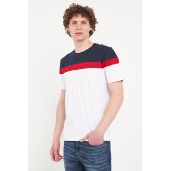 Tricou de bumbac cu decolteu la baza gatului Tricou de bumbac cu decolteu la baza gatului