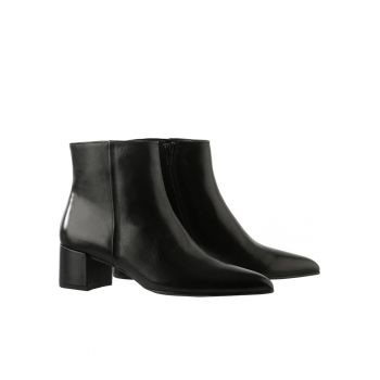 Botine dama - Hogl - elegant - tocuri mijlocii - piele naturala - negru