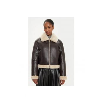 Geaca dama -  304449147 - Piele ecologica - Maro