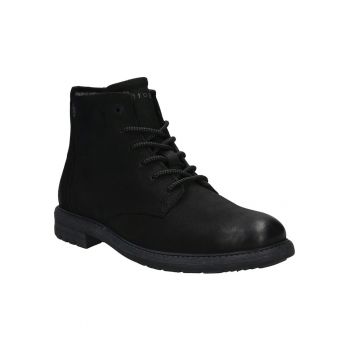 Ghete barbati -  casual - negru - piele intoarsa