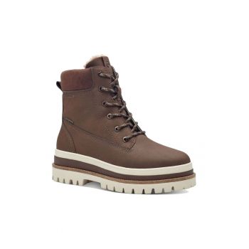Ghete dama -  casual - sintetic/textil - maro/alb