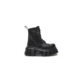 Ghete dama  M-NEWMILI083 - negre - piele ecologica -