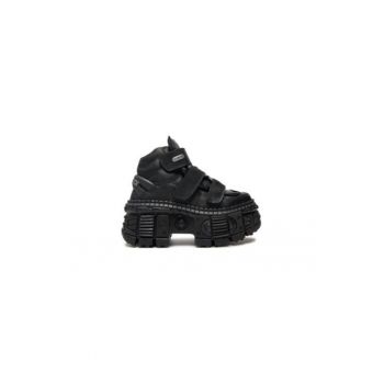 Ghete  M-WALL285-S2 - piele naturala - negru -