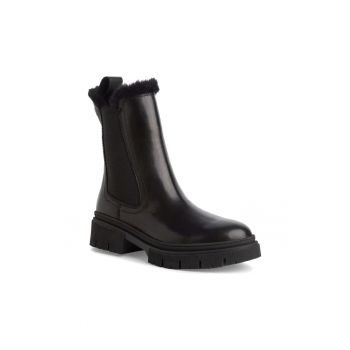 Papuci dama -  casual - piele naturala - negru