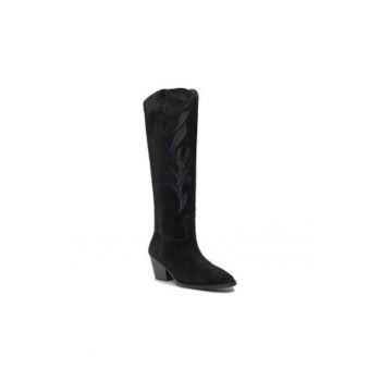 Cizme dama 14297-C -  Piele naturala - Negru -