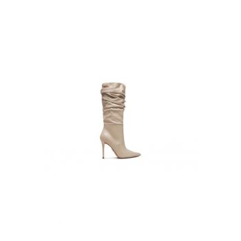 Cizme dama  304365669 - Piele ecologica - Bej
