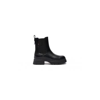 Ghete dama  304351334 - Piele ecologica - Negru