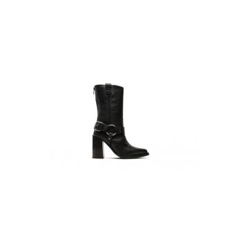 Ghete dama  304418464 - Piele naturala - Negru