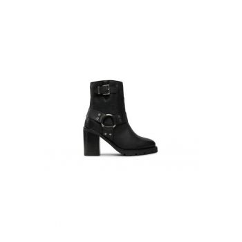 Ghete dama  304418495 - Piele naturala - 41 EU - Negru