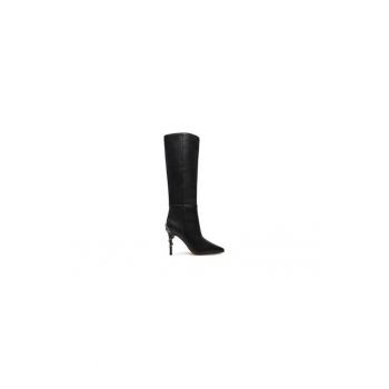 Ghete dama  304523496 - Piele naturala - Negru