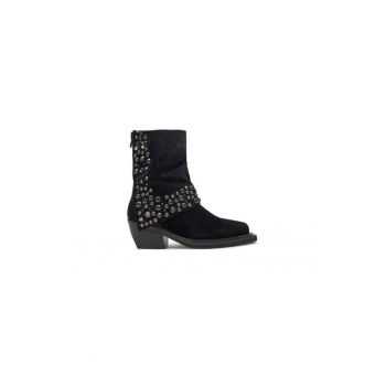 Ghete dama  304523762 - Piele naturala - 39 EU - Negru