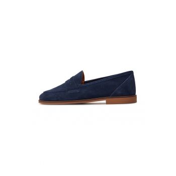 Mocasini dama -  700096 - Piele intoarsa - Albastru