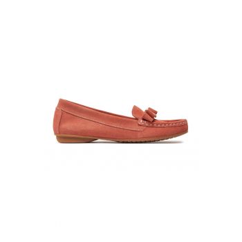 Mocasini dama -  700218 - Piele intoarsa - Roz