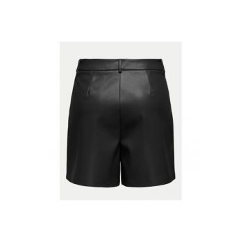 Pantaloni scurti dama -  304928574 - Piele ecologica - Negru