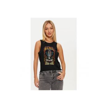 Tricou dama -  304870187 - Bumbac organic - Negru