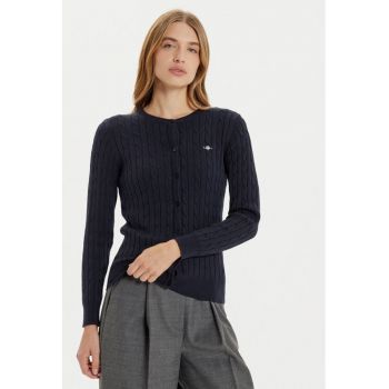 Cardigan dama -  304723995 - Bumbac - XS INTL - Albastru