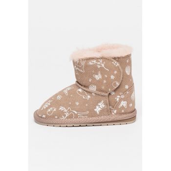 Cizme joase din piele intoarsa Woodland Toddle