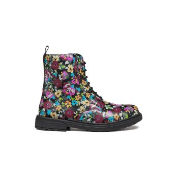 Ghete din piele ecologica cu model floral