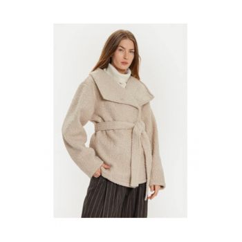 Palton de iarna  bej - 100% poliester -
