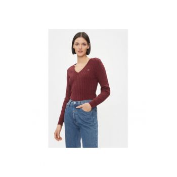 Pulover dama -  303284626 - Bumbac - XS INTL - Rosu