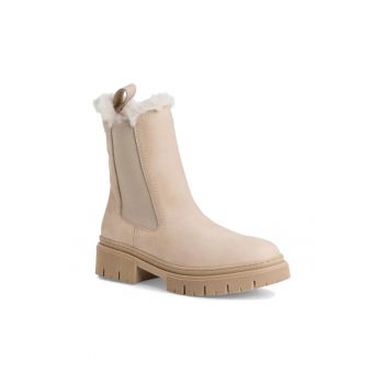 Botine dama -  casual - piele naturala - bej
