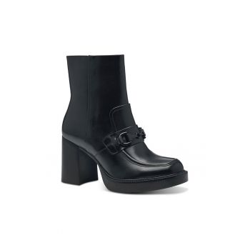 Botine dama -  Piele naturala - Negru -