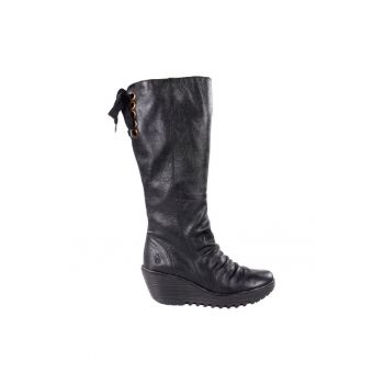 Cizme dama -  Piele naturala - Negru -