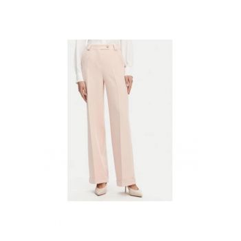 Pantaloni dama -  305406613 - Poliester - Roz