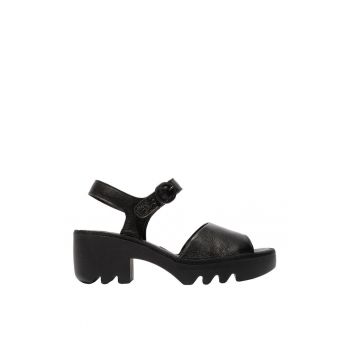 Sandale  din piele naturala - culoare negru