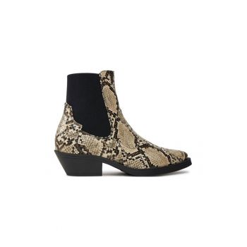 Botine dama -  83745 - Piele ecologica - Bej