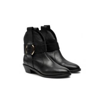 Botine dama - See by Chloe - model New Ring SB43000A - piele naturala - negru -