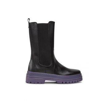Botine negre  pentru dama - din piele naturala