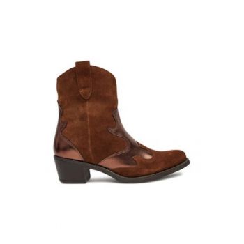 Cizme de cowboy  maro - piele naturala - 39