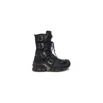Ghete barbati  M-IMPACT013-S1 - piele naturala - negru - 36