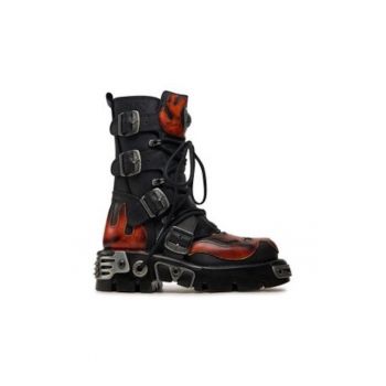 Ghete barbati  piele naturala - negru - 37