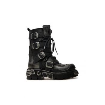 Ghete dama  piele naturala - negru -