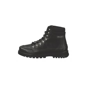 Ghete de piele cu insertii textile