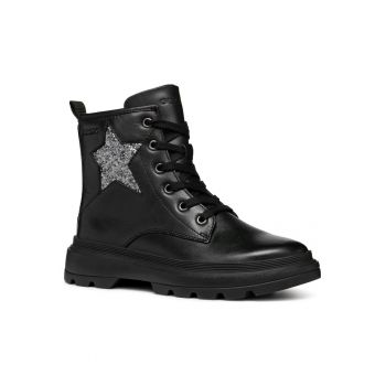Ghete fete J46MGA 085EW C9244 -  Piele naturala - Negru