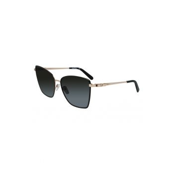Ochelari de soare cat-eye cu rame metalice