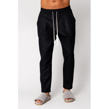 Pantaloni lung din IN regular cu snur 17228
