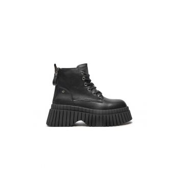 Pantofi sport dama -  77914 - Piele naturala - Negru