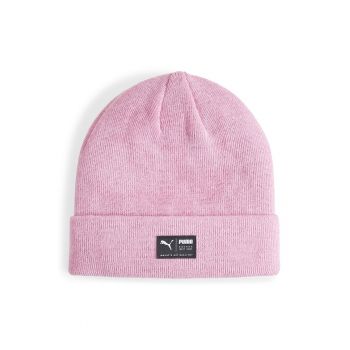 Caciula elastica unisex cu detaliu logo Archive Heather