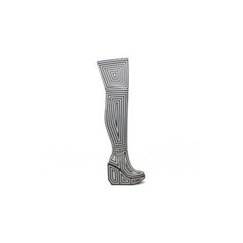 Cizme dama  Wa Long Boot Hi - gri - piele naturala -