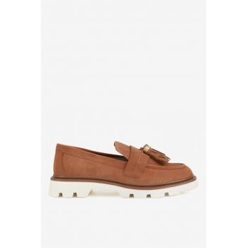 Mocasini dama  5903698599687 - Piele intoarsa - Maro