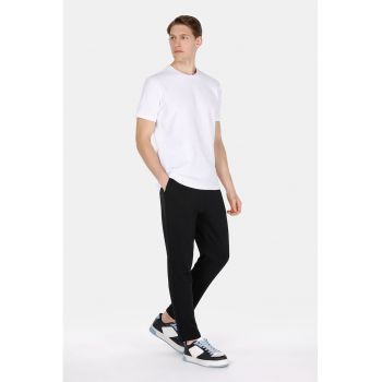 Pantaloni cu snur in talie si talie medie