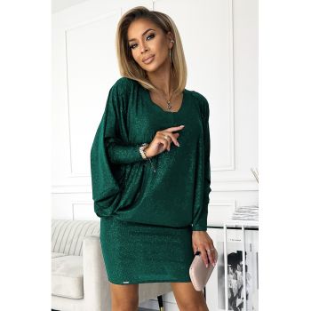 Rochie mini cu sclipici tip liliac -