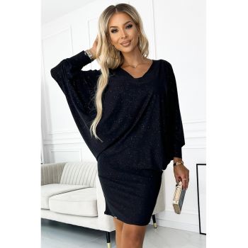 Rochie mini cu sclipici tip liliac -