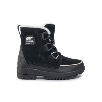 Ghete si cizme copii  201582077 - Piele intoarsa/Piele naturala/Textil - Negru