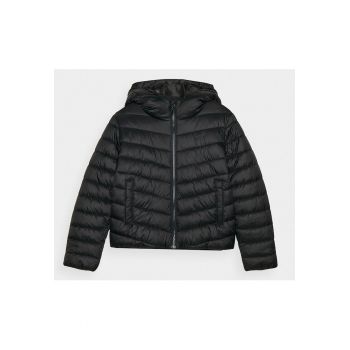 Jacheta baieti  puf sintetic - hidrofug - neagra - poliester