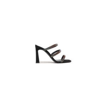 Papuci dama  303874179 - Piele naturala - Negru